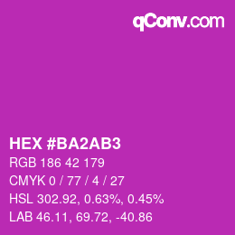 Color code: HEX #BA2AB3 | qconv.com