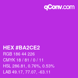 Color code: HEX #BA2CE2 | qconv.com