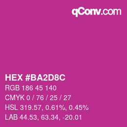 Color code: HEX #BA2D8C | qconv.com