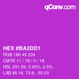Color code: HEX #BA2DD1 | qconv.com