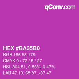 Color code: HEX #BA35B0 | qconv.com