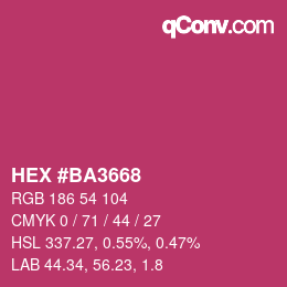 Color code: HEX #BA3668 | qconv.com