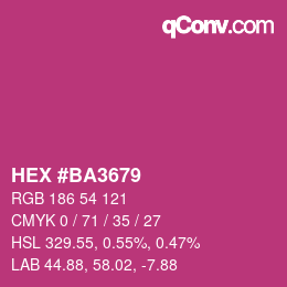 Color code: HEX #BA3679 | qconv.com
