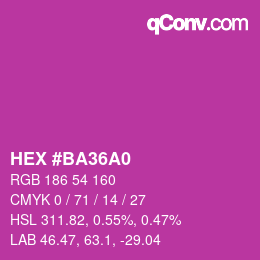 Color code: HEX #BA36A0 | qconv.com