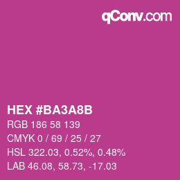 Color code: HEX #BA3A8B | qconv.com