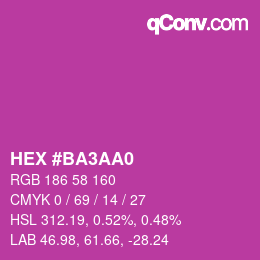 Color code: HEX #BA3AA0 | qconv.com