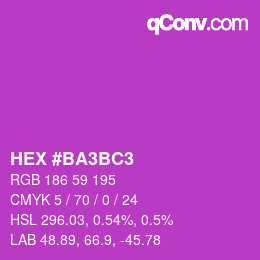 Color code: HEX #BA3BC3 | qconv.com