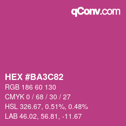 Color code: HEX #BA3C82 | qconv.com