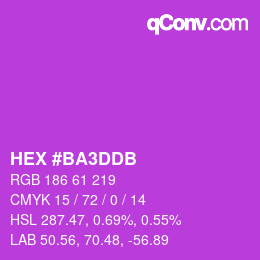 Color code: HEX #BA3DDB | qconv.com