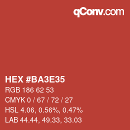 Color code: HEX #BA3E35 | qconv.com