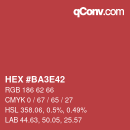 Color code: HEX #BA3E42 | qconv.com