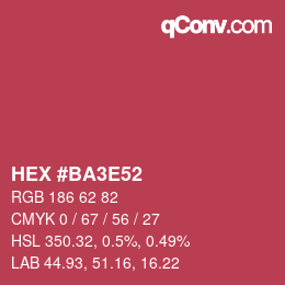 Color code: HEX #BA3E52 | qconv.com