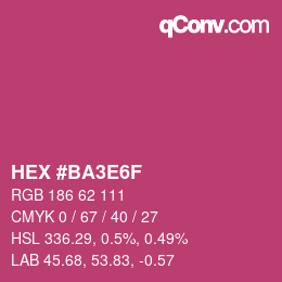 Color code: HEX #BA3E6F | qconv.com