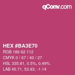 Color code: HEX #BA3E70 | qconv.com