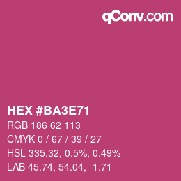 Color code: HEX #BA3E71 | qconv.com