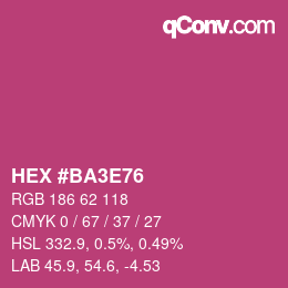 Color code: HEX #BA3E76 | qconv.com