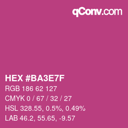 カラーコード: HEX #BA3E7F | qconv.com