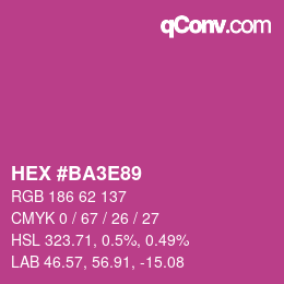 Color code: HEX #BA3E89 | qconv.com