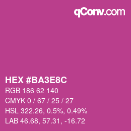 Color code: HEX #BA3E8C | qconv.com