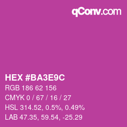 Color code: HEX #BA3E9C | qconv.com