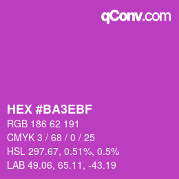 Color code: HEX #BA3EBF | qconv.com