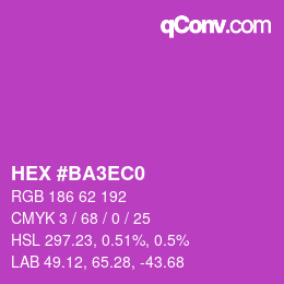 Color code: HEX #BA3EC0 | qconv.com