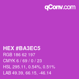 カラーコード: HEX #BA3EC5 | qconv.com