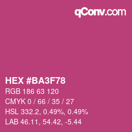 Color code: HEX #BA3F78 | qconv.com