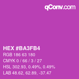 Color code: HEX #BA3FB4 | qconv.com