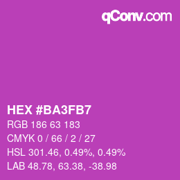Color code: HEX #BA3FB7 | qconv.com