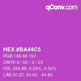 Color code: HEX #BA44C5 | qconv.com