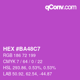Color code: HEX #BA48C7 | qconv.com