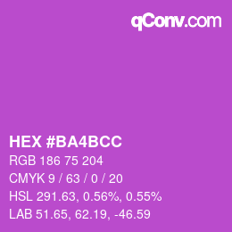 Color code: HEX #BA4BCC | qconv.com