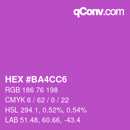 Color code: HEX #BA4CC6 | qconv.com