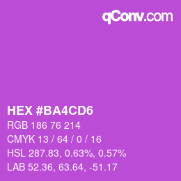 Color code: HEX #BA4CD6 | qconv.com