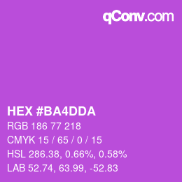 Color code: HEX #BA4DDA | qconv.com