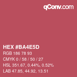 Color code: HEX #BA4E5D | qconv.com