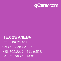 Color code: HEX #BA4EB6 | qconv.com