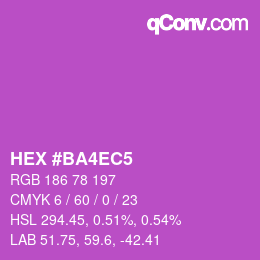 Color code: HEX #BA4EC5 | qconv.com