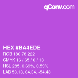 Color code: HEX #BA4EDE | qconv.com