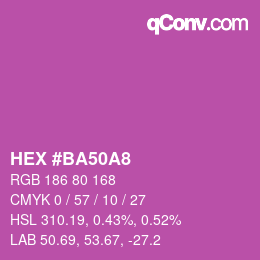 Color code: HEX #BA50A8 | qconv.com