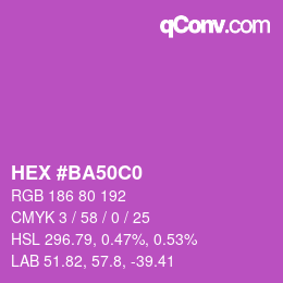 Color code: HEX #BA50C0 | qconv.com