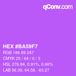 Color code: HEX #BA59F7 | qconv.com