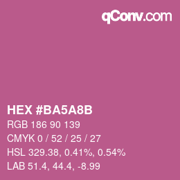 Color code: HEX #BA5A8B | qconv.com