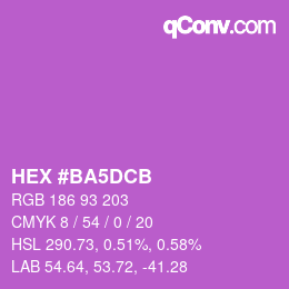 Color code: HEX #BA5DCB | qconv.com