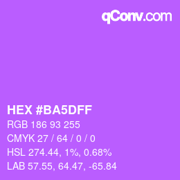 Color code: HEX #BA5DFF | qconv.com