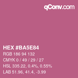 Color code: HEX #BA5E84 | qconv.com