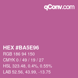 Color code: HEX #BA5E96 | qconv.com