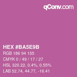 Color code: HEX #BA5E9B | qconv.com