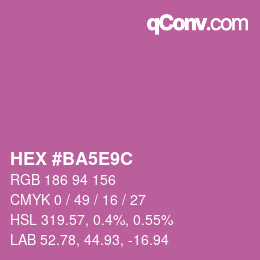 Código de color: HEX #BA5E9C | qconv.com
